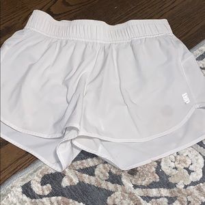 WHITE RUNNING SHORTS